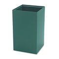 Safco Square Waste Receptacles, Green, Steel 2981GN